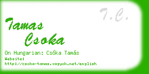 tamas csoka business card