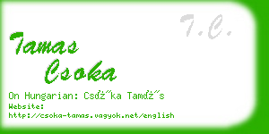 tamas csoka business card